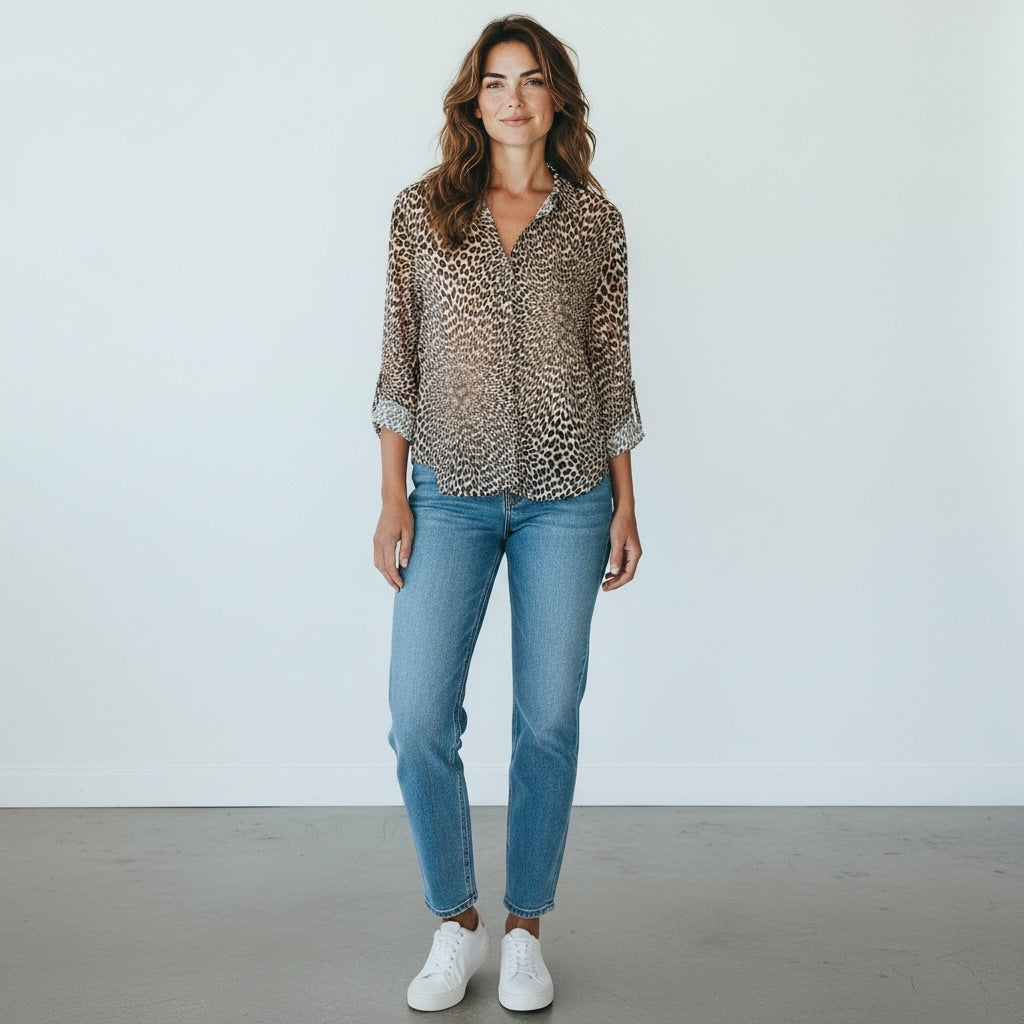 Leopard Liverpool Women-Tops, Medium